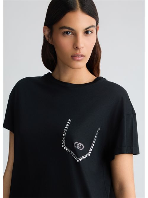 t-shirt woman black LIU JO | WA5145J4893/M9447
